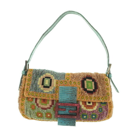 Fendi Handbags - Fendi Beaded Mamma Bucket Semi Shoulder Bag